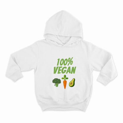 100% vegan_HOODIE-WHITE