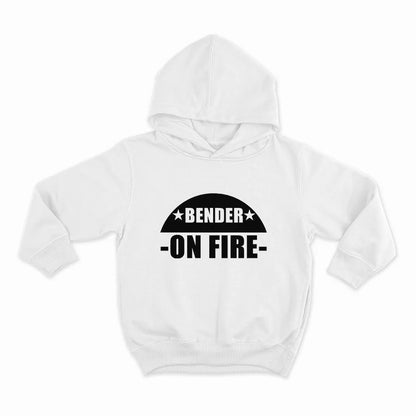 BENDER ON FIRE_HOODIE-WHITE