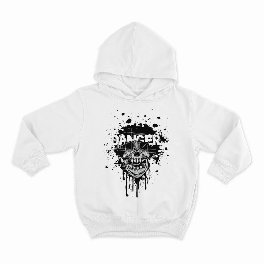 Danger skull_HOODIE-WHITE