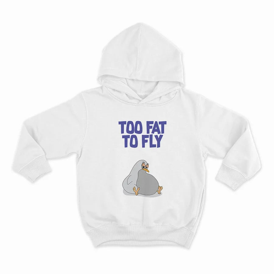 Too fat to fly-HOODIE-WHITE