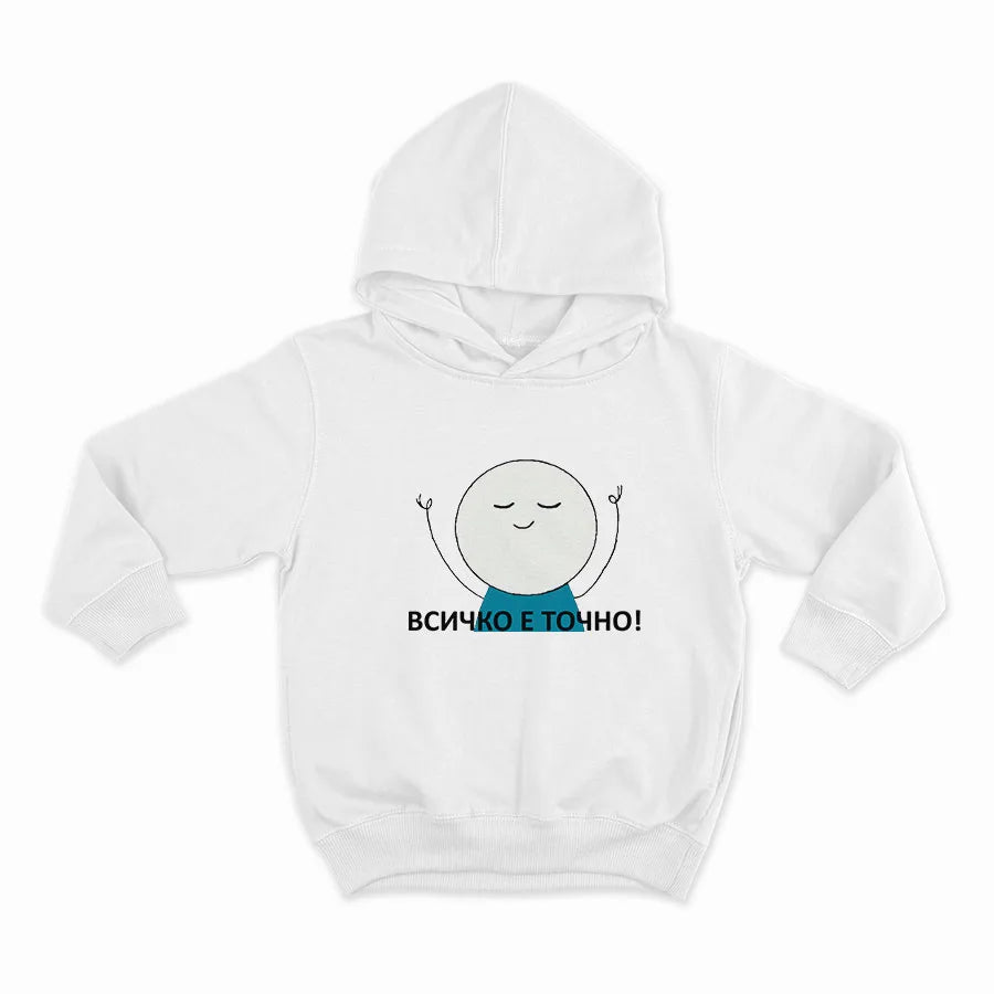 ВСИЧКО Е ТОЧНО-HOODIE-WHITE