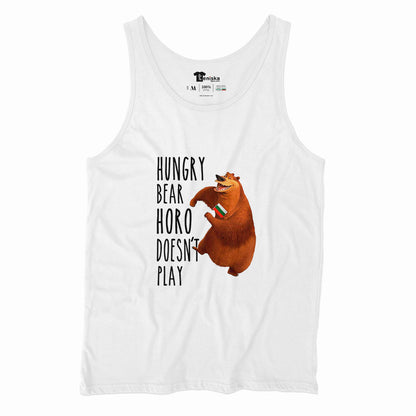 HUNGRY-BEAR-Men-tanktop-WHITE