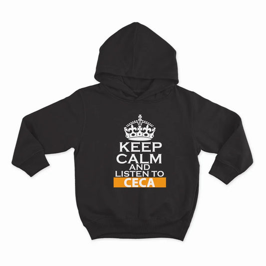 КЕЕP CALM AND LISTEN TO CECA_HOODIE-BLACK