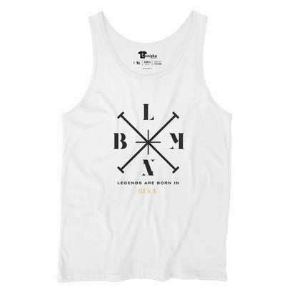 Legends are born in BLKN_Men-tanktop---mockup-WHITE