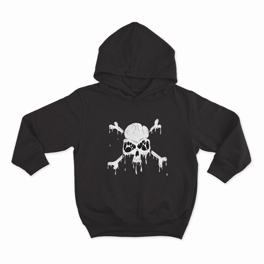 Melting skull_HOODIE-BLACK