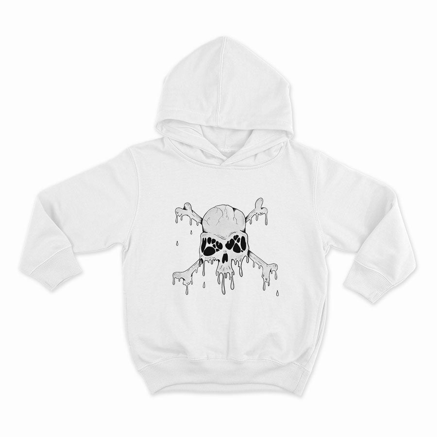 Melting skull_HOODIE-WHITE