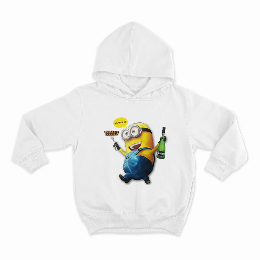 МИНИОН И РИКИЯ _HOODIE-WHITE