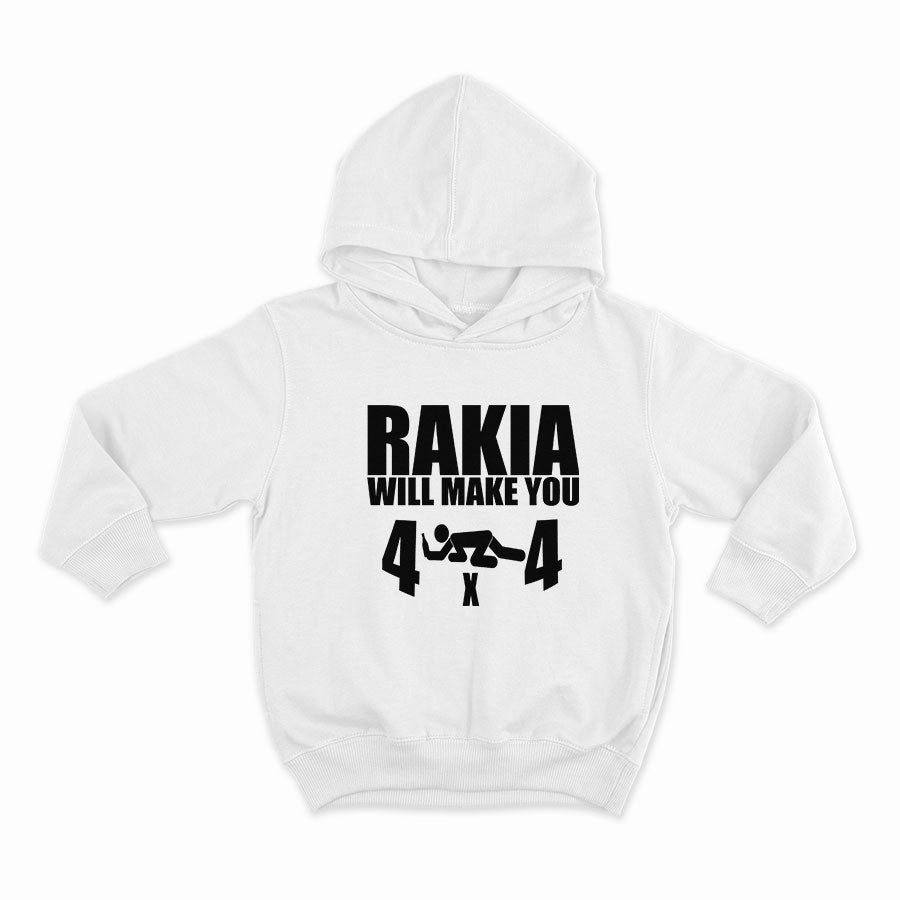 RAKIA WILL MAKE YOU 4X4_HOODIE-WHITE