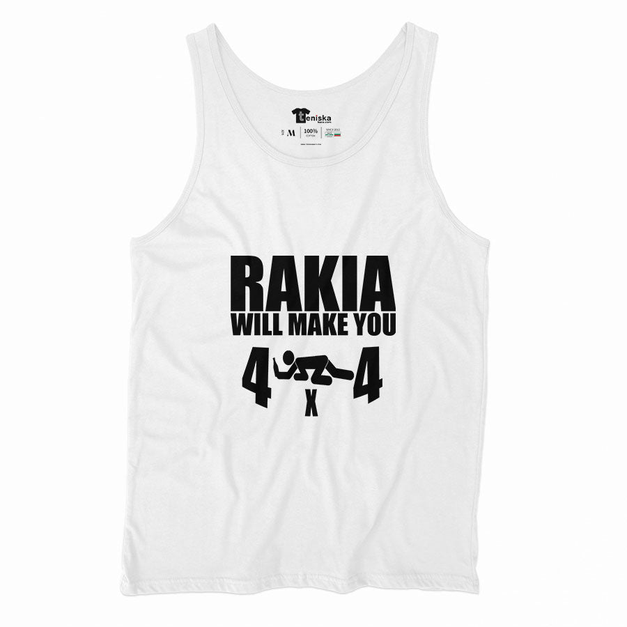 RAKIA WILL MAKE YOU 4X4_Men-tanktop--WHITE