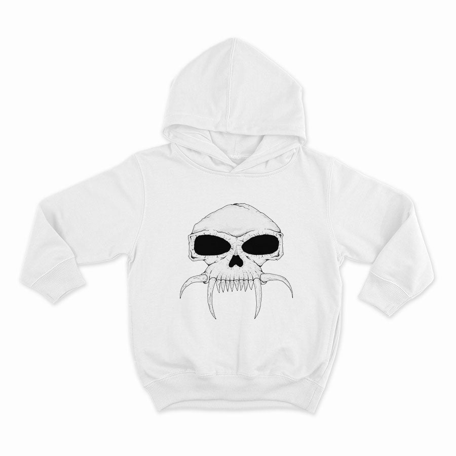 Сплескан череп_HOODIE-WHITE