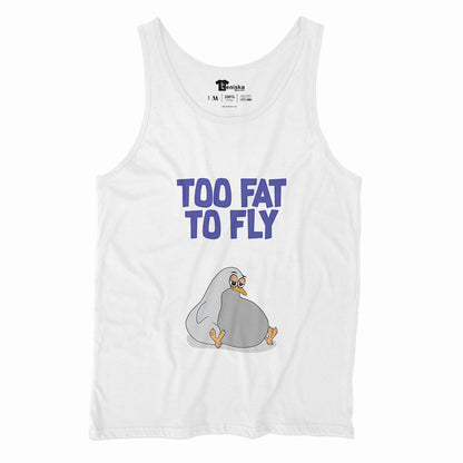 Too fat to fly_Men-tanktop--WHITE