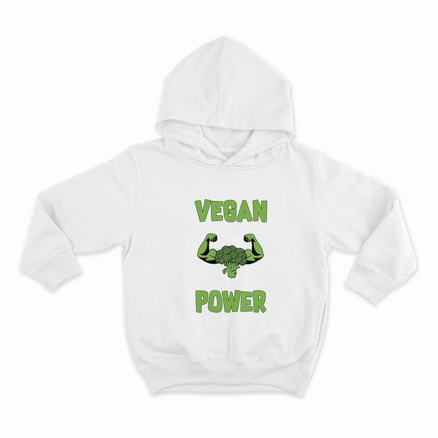 Vegan power_HOODIE-WHITE